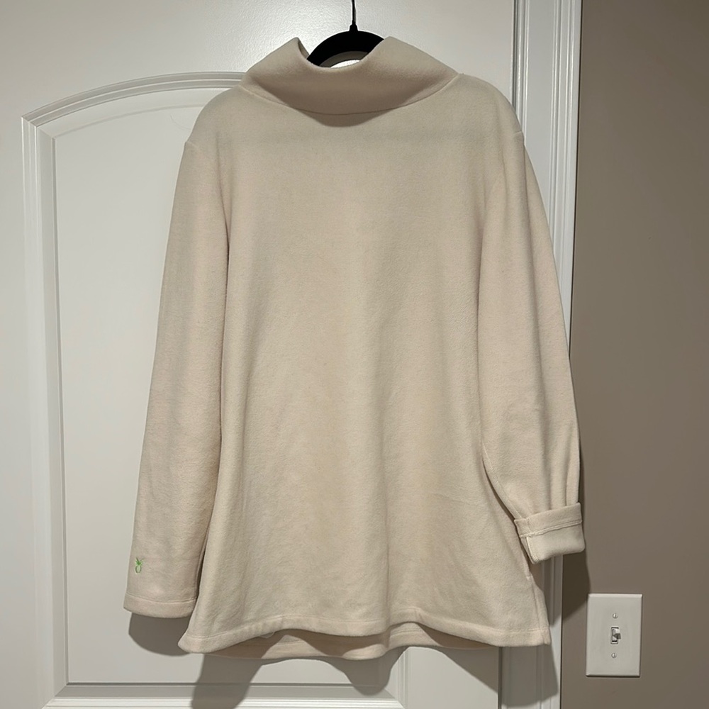 Cream Turtleneck Women's Sweater